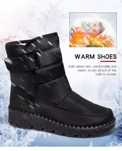 Botas de neve femininas resistentes à prova d&#39;água botas quentes de inverno comfortaveis