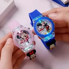 Disney-Relógios Infantis Mickey, Relógio de Pulso em Silicone, Princesa Elsa, - Show Drop