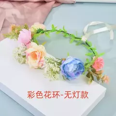 Boho praia férias grinalda bandana flor artificial coroa guirlanda casamento he - comprar online