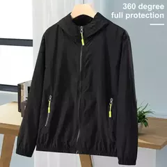 Jaqueta de sol masculina e feminina, à prova d&#39;água, secagem rápida, cort - comprar online