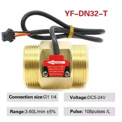 Sensor De Fluxo De Água De Latão Medidor De Fluxo De Líquido Medidor De Taxa - comprar online