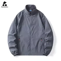 Imagem do Casaco fino masculino com bolso, protetor solar, jaqueta casual de caminhada, go