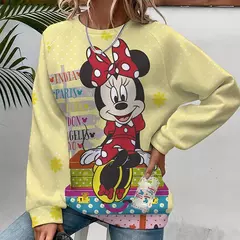 Imagem do Disney feminino moletons e moletons mickey mouse outono primavera moletom outono