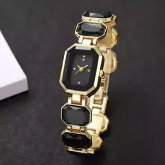 Relógio feminino elegante moda retângulo dial senhoras relógios de pulso de q na internet