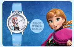 Elsa Princess Watch for Kids, pulseira de couro, relógios de pulso infantis fof - Show Drop