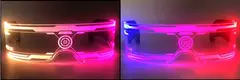 Imagem do Acrílico led luminoso óculos de festa brilho neon light up viseira óculos dj