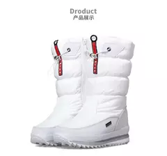 Botas de neve femininas de pelúcia à prova de água plataforma alta botas muito confortaveis - comprar online