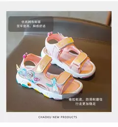 Disney crianças sapatos de verão nova elsa meninas malha praia especial moda i - comprar online