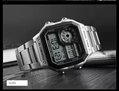 Imagem do Skmei 1335 pulseira de aço inoxidável relógio digital reloj hombre relógio e