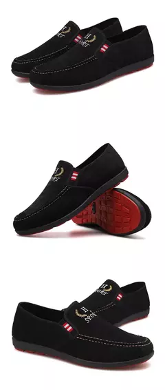 Imagem do Moda deslizamento-em sapatos de lona masculinos respirável leve confortável sa