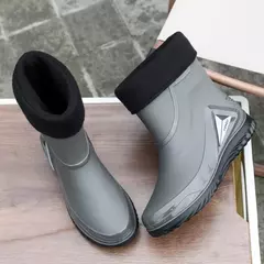 Botas de chuva impermeáveis unissex, sapatos de borracha, reforçados, elegante - loja online
