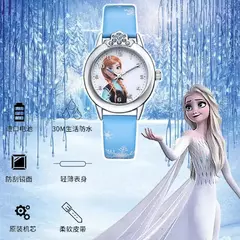 Elsa Princess Watch for Kids, pulseira de couro, relógios de pulso infantis fof - loja online