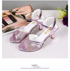 Sandálias femininas 2024 sapatos de verão mulher vestido sapatos bling sapatos - comprar online