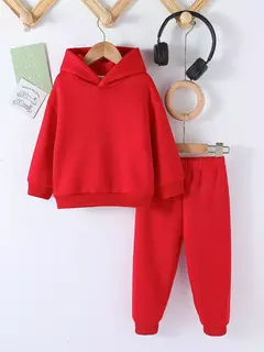 Crianças moda 2 pçs pulôver com capuz + calças ternos 1-8 anos meninos menin - comprar online