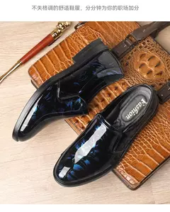 Imagem do 2024 novos sapatos de couro para homens padrão floral sapatos formais masculino