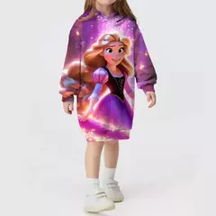 Novas meninas camisola vestido dos desenhos animados festa jogar disney sereia i - Show Drop