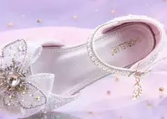 Meninas elegantes crianças sapatos de cristal verão glitter sapatos salto alto na internet