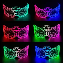 Acrílico led luminoso óculos de festa brilho neon light up viseira óculos dj