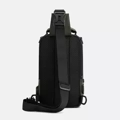 Homens de náilon mochila peito pacote ombro com porta carregamento usb viagem m - comprar online