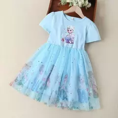 Disney Frozen Princess Dress para meninas, vestidos de mangá voadora, roupas in na internet