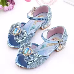 Disney meninas congeladas 2 elsa princesa sapatos meninas sapatos de cristal cri