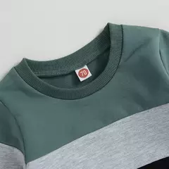 Conjunto de moletom e calças de manga comprida de bebê menino, pulôver infant na internet
