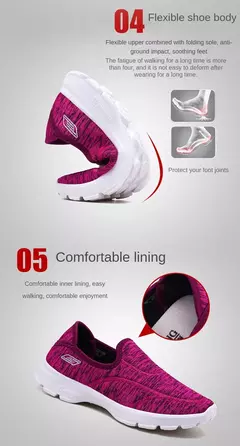 Imagem do Sapatos casuais de caminhada respirável para homens e mulheres, sapatos baixos