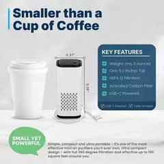 Xiaomi Mijia-Mini Purificador de Ar Portátil para Carro, Desktop Air Cleaner, B - loja online