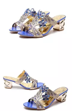 2021 nova quente glitter malha malha feminina verão moda ao ar livre peep toe c - comprar online