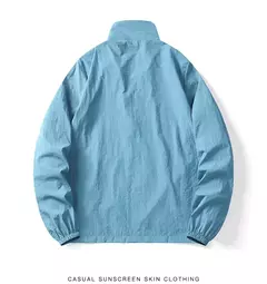 Casaco fino masculino com bolso, protetor solar, jaqueta casual de caminhada, go - comprar online