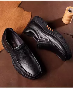 Sapatos para homens mocassins de couro chef sapatos de trabalho conforto penetra