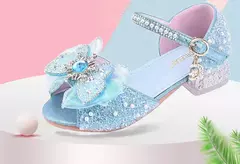 Meninas elegantes crianças sapatos de cristal verão glitter sapatos salto alto - loja online