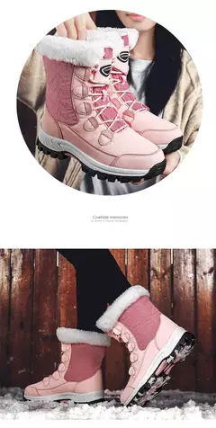 Imagem do Botas femininas de inverno plataforma botas de neve à prova dwaterproof água p