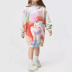 Novas meninas camisola vestido dos desenhos animados festa jogar disney sereia i - comprar online