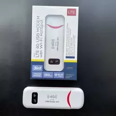 Dongle usb sem fio 4g lte, banda larga móvel, 150mbps, modem stick, cartão sim - loja online