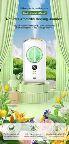 Difusor de mesa portátil, máquina de aromaterapia, purificador de ar inteligen