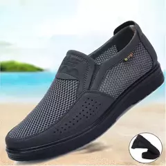 Mocassins respiráveis masculinos de verão, sapatos casuais macios e leves para - Show Drop