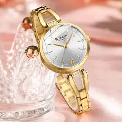 Curren relógio de luxo para mulher alta qualidade diamante com requinte para senhoras relógio luxuoso