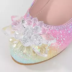 Sandálias infantis estilo princesa brilhantes para festas de casamento sapatos - comprar online