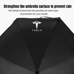 Windproof Rain Totalmente Automático Compact 3 Folding Umbrella, Acessórios de