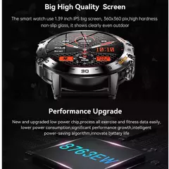 Relógio inteligente k52 bluetooth chamada 1.39 polegada ips tela grande 400mah na internet