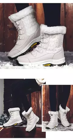 Imagem do Botas femininas de inverno plataforma botas de neve à prova dwaterproof água p