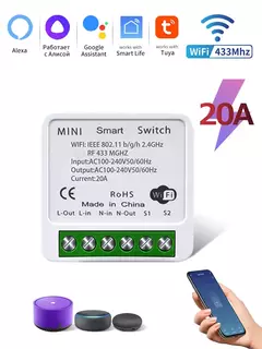 Disjuntor wi-fi tuya smart home app telefone controle de voz interruptor remoto - Show Drop