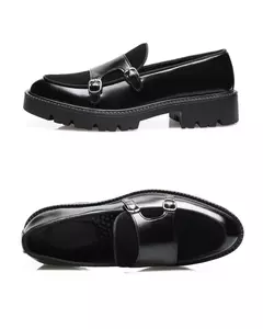Imagem do Moda masculina sapatos casuais de couro masculino clássico estilo britânico mo