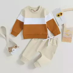 Conjunto de moletom e calças de manga comprida de bebê menino, pulôver infant na internet