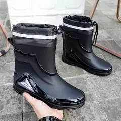 Botas de chuva impermeáveis unissex, sapatos de borracha, reforçados, elegante - loja online