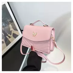 moda casual bolsa crossbody novo estilo coreano bolsa feminina cor pura bolsa - Show Drop