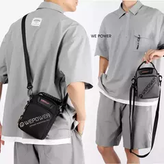 Bolsa pequena masculina de 3 camadas, bolsa de telefone de alta qualidade, nylon - loja online