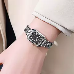 Venda quente 2025 moda feminina minimalista quadrado relógio de quartzo casual