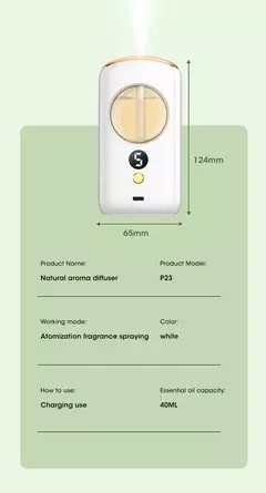 Difusor de mesa portátil, máquina de aromaterapia, purificador de ar inteligen - comprar online